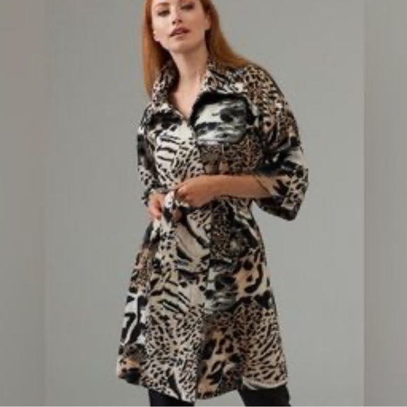 NWT Joseph Ribkoff 3/4 Sleeve Animal print Coat Women's Jacket‎ 10